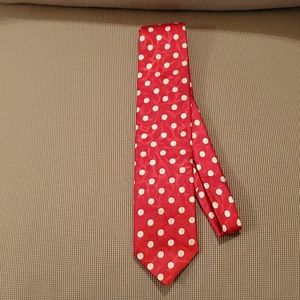 PAVONE SILK BROCADE POLKA-DOT TIE.